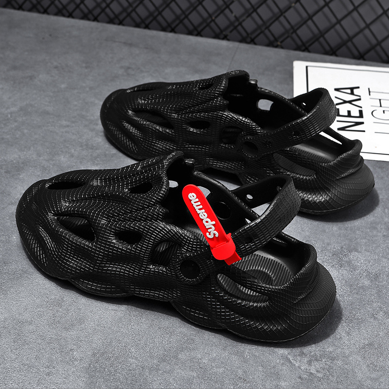 Coconut Hole Shoes Summer New Men's Outdoor Casual Sticky Toe Driving Outside Wear EVA Material Sandals