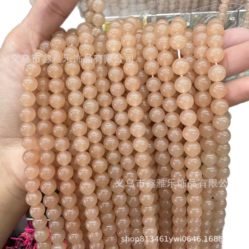 直销高仿晴水和田玉髓散珠蓝水圆珠碧玉串珠diy饰品配件|undefined