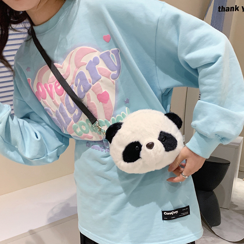 かわいいぬいぐるみのパンダのカバンのぬいぐるみの斜め掛けのリュックサックの子供のカバンのクロスボーダーのぬいぐるみのプレゼント|undefined