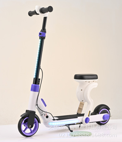 Children's Folding Electric Scooter, Standing Riding Mini Single Pedal Balance Car, Two-Wheel Scooter Wholesale