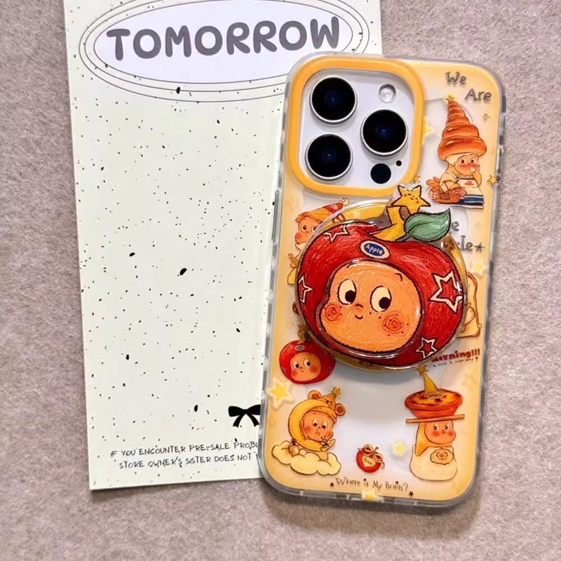 Multicolor Pattern Plastic Resin Multicolor Spraying Cartoon Style Cute Phone Cases Phone Accessories