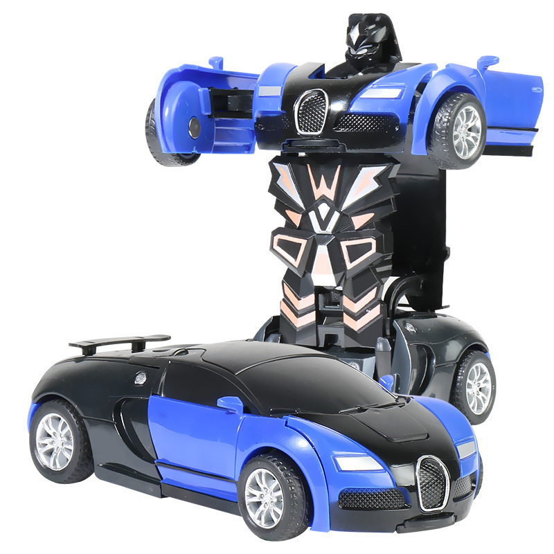 Factory Direct Sales One-Click Transforming Robot Impact Model Car Pull-Back Bugatti Transforms into a Boy Toy Factory Direct Sales One-Click Transforming Robot Impact Model Car Pull-Back Bugatti Transforms into a Boy Toy