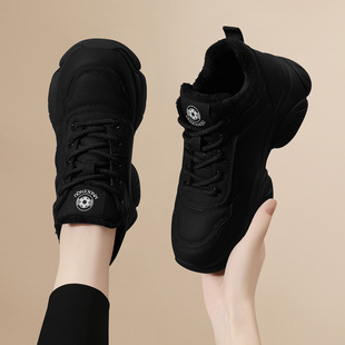 Thick-Soled Non-Slip Versatile 2025 New Autumn and Winter Women's Travel Casual Shoes with Height-Increasing Soft Soles and Comfortable Sports Shoes