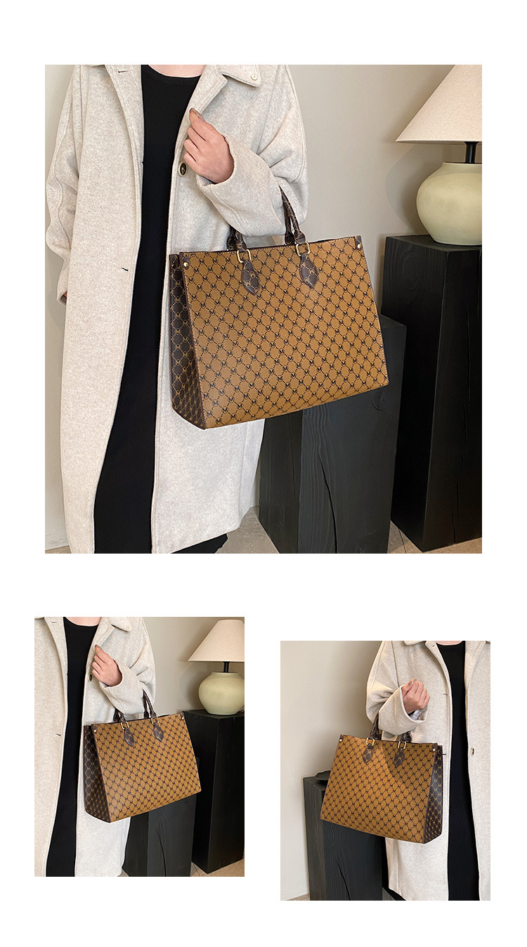 Bolso de hombro para mujer bolso retro de gran capacidad tendencia_voghion.com