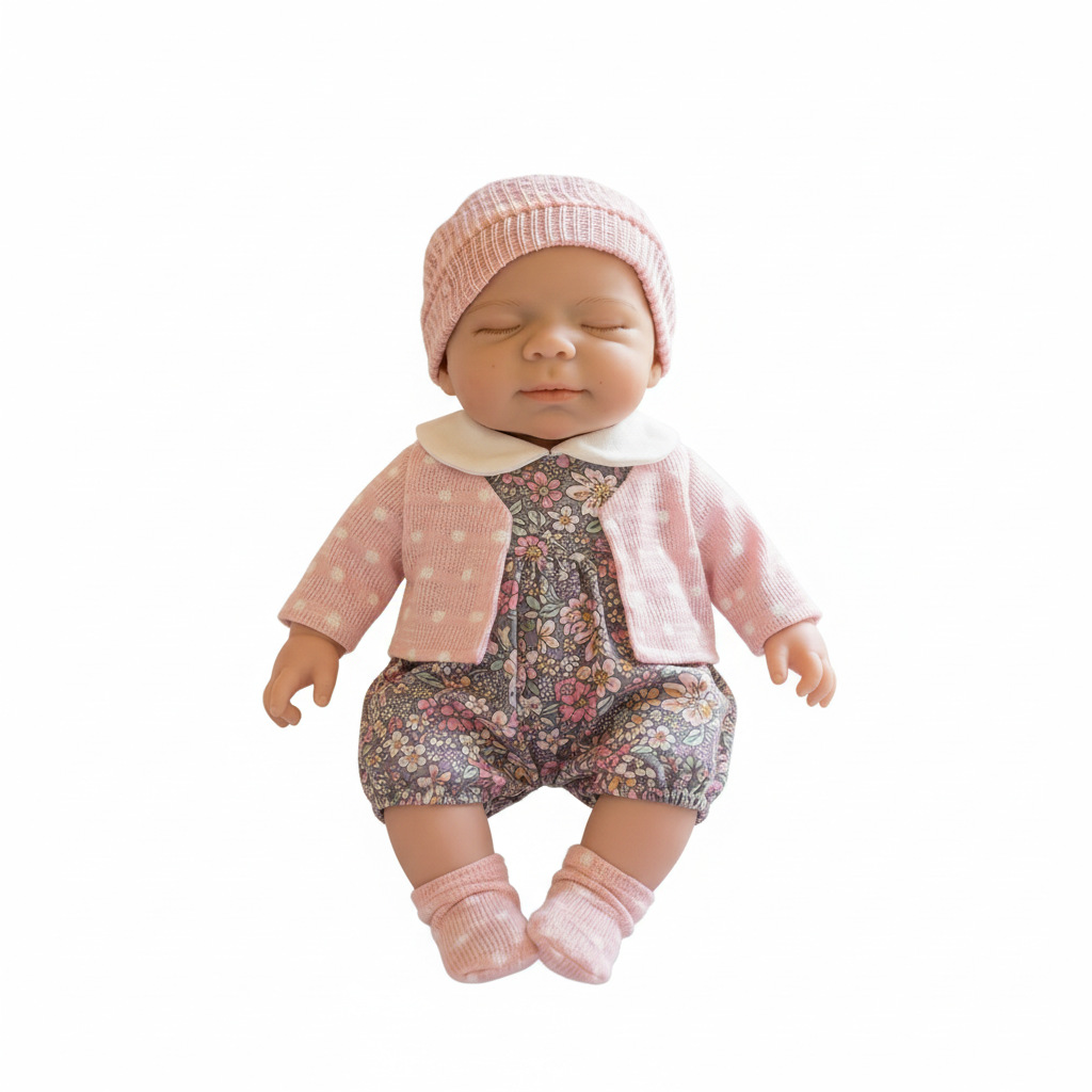 12 pulgadas Q bullet blanco sólido pequeño punto pascale simulación muñeca juguete para niños Navidad sólida silicona