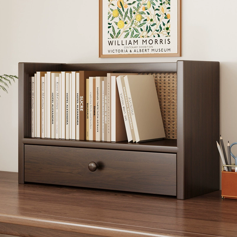 Настольная книжная полка Полная деревянная небольшая книжная полка Простая книжная полка на столе