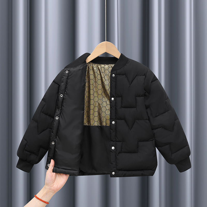 New children's warm cotton-padded jacket liner, perfect for children's school uniforms, winter coat for older children, cold-proof coat.