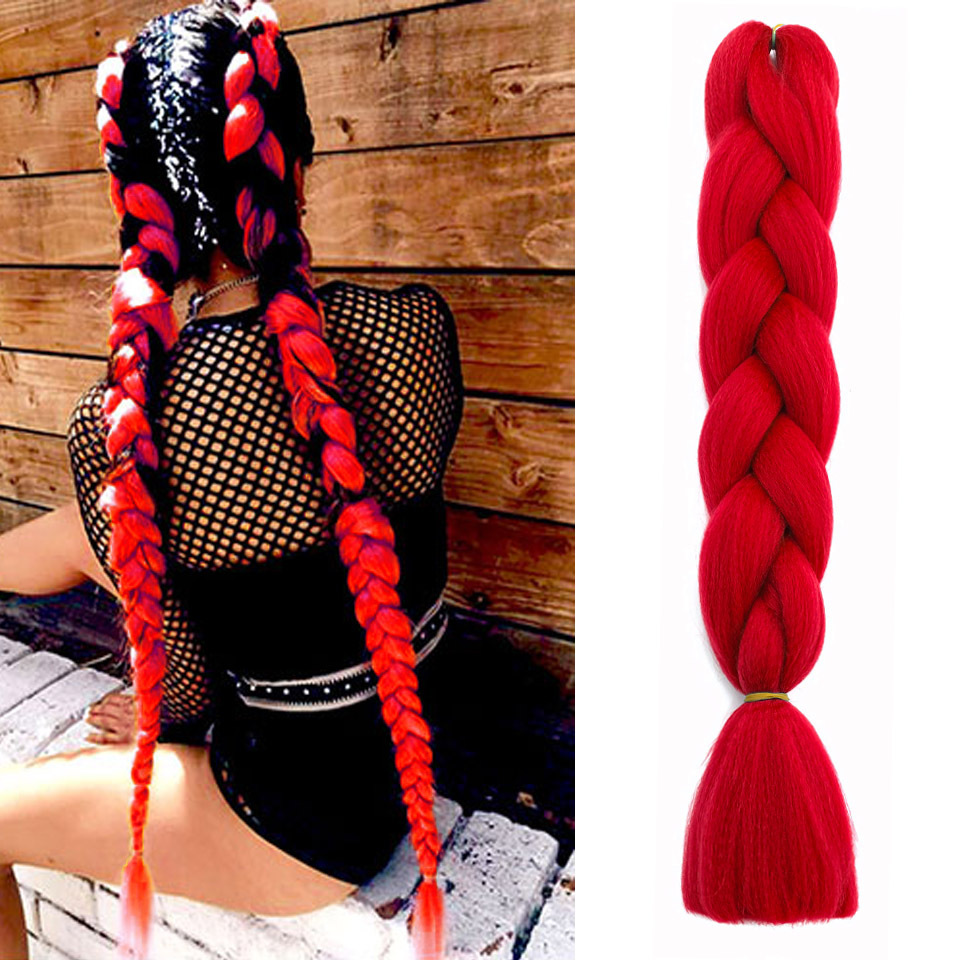 Trenzas negras africanas fibra química gran trenza peluca cabello largo trenza cabello trenza trenza cabello trenza sucia trenza sólida