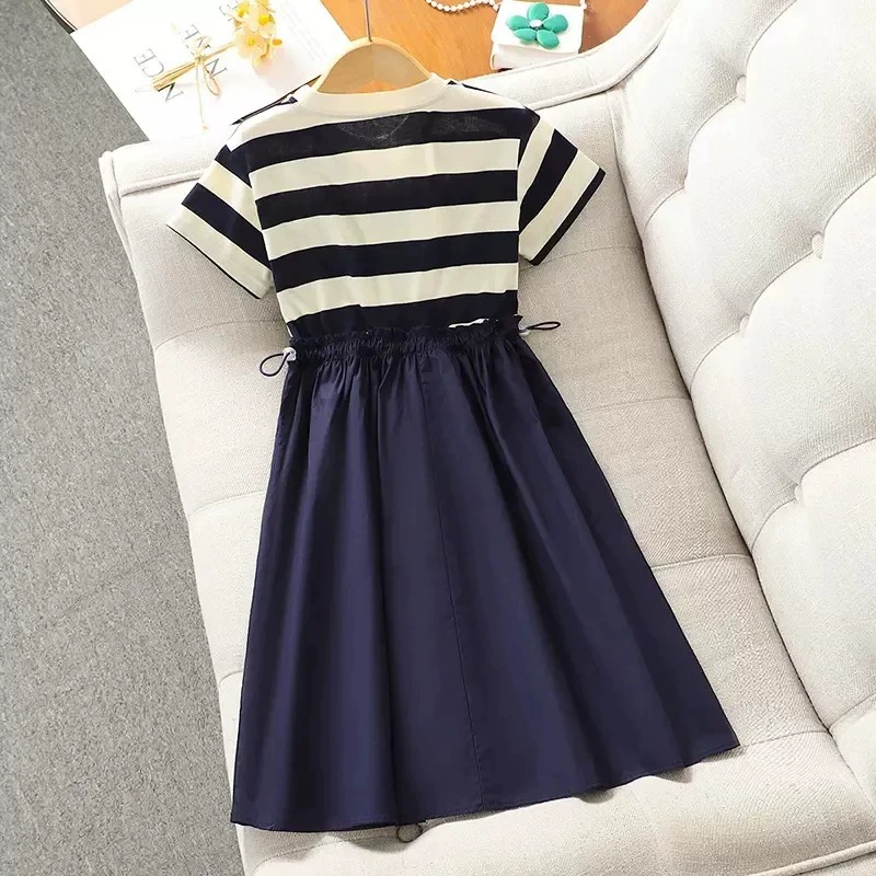 Платье, юбка, детская модная летняя одежда, летний набор, корейский стиль, для подростков