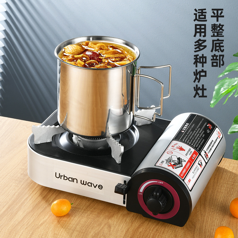 Cross-border product stainless steel outdoor foldable picnic portable coffee cup camping barbecue beer cup