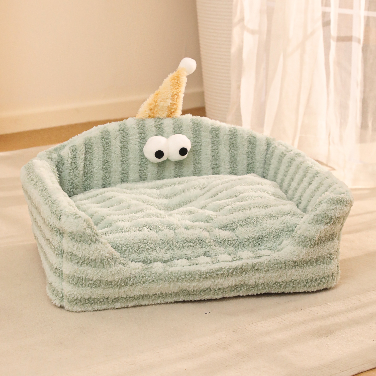 Nuevo otoño y invierno gato nido de cuatro estaciones lunar universal mascota esponja nido cómodo y cálido perro nido cama desmontable y lavable gato