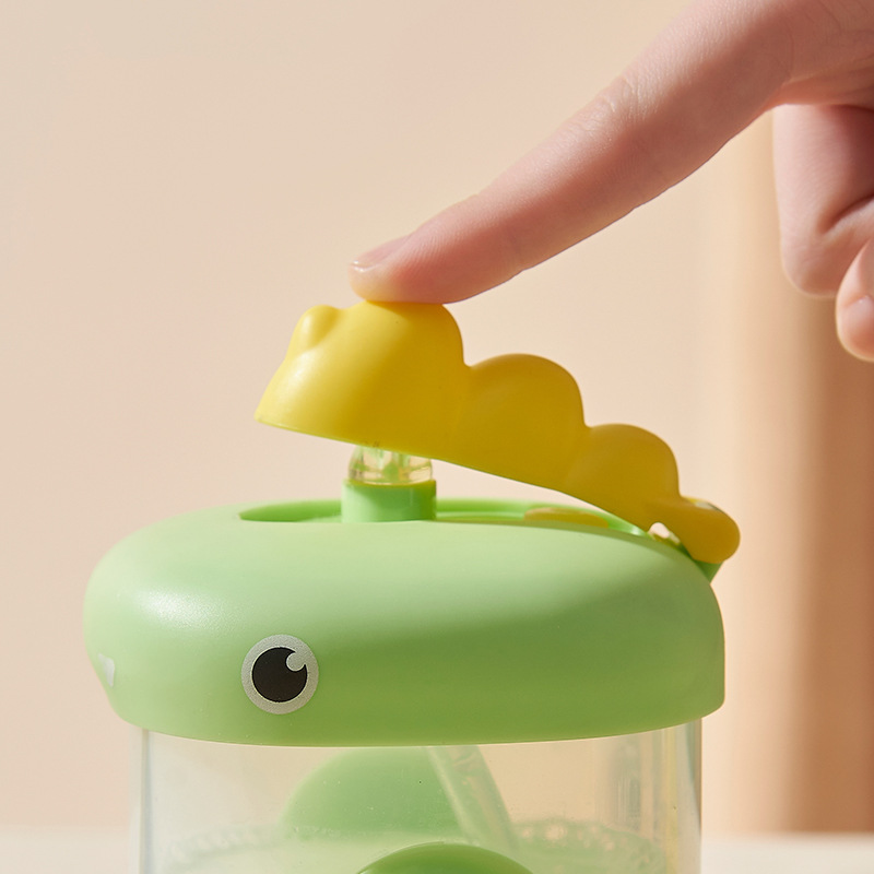 Taza de leche para niños con escalas de paja Taza de agua resistente a caídas Taza de plástico doméstica para bebés