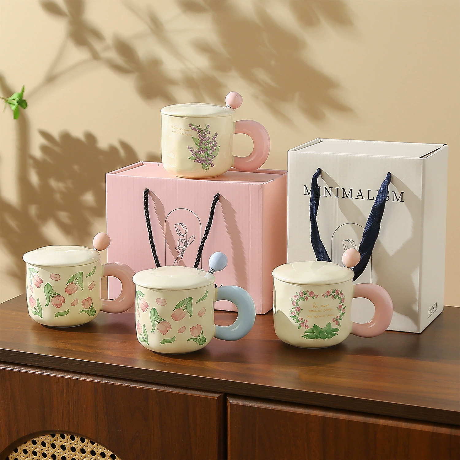 Подарочная чашка Goddess Gift New Tulip керамическая чашка высокого дизайна в подарочной коробке высококачественный подарок кружка сувенир