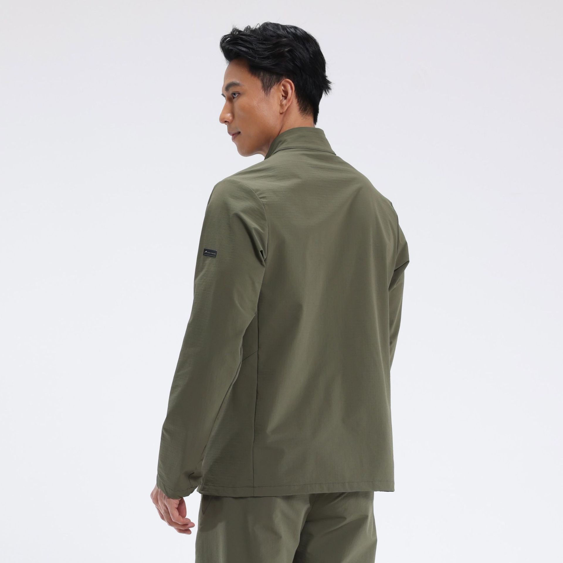 Nueva chaqueta de ropa deportiva con cremallera, chaqueta superior, cárdigan para hombre, cuello alto, correr, ropa de montañismo al aire libre, manga larga deportiva