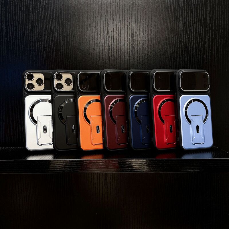 Cross-Border Iphone17Promax Magnetic Stand Phone Case Suitable for Apple 16 Lens Cover Full-Cover 15 Protective Case