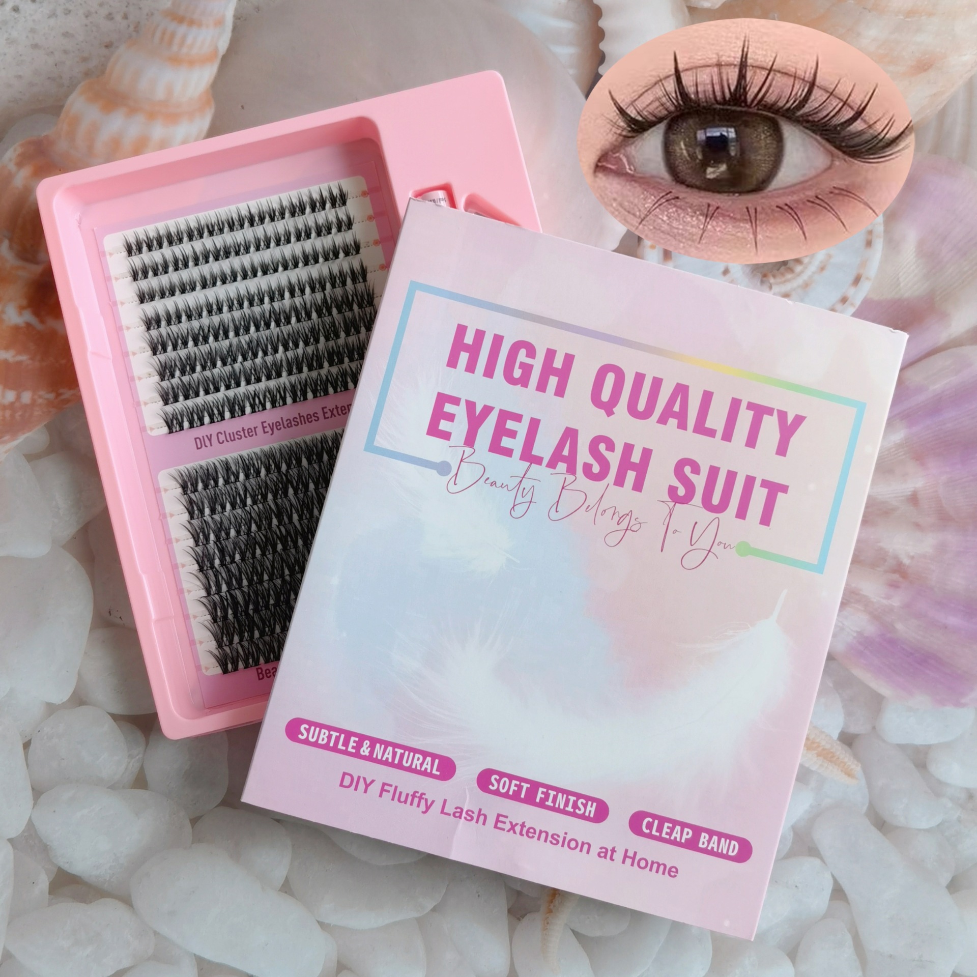 Transfronterizas pestañas falsas 30 - 100D comercio exterior caja de pestañas gruesas con pinzas de pegamento conjunto de pestañas falsas