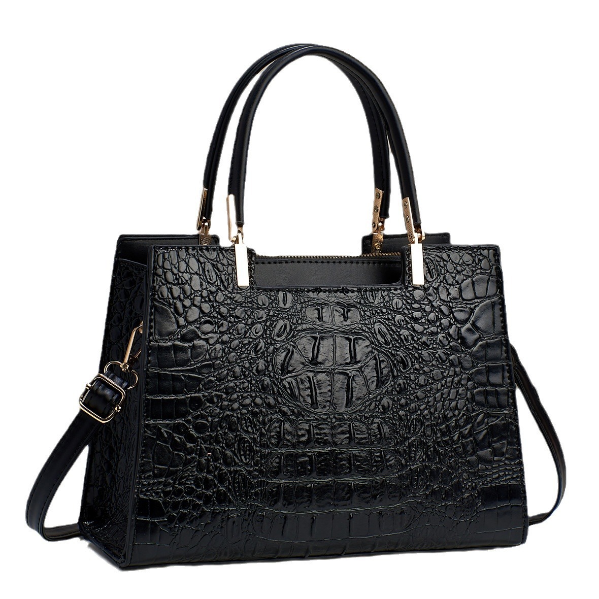 [Bolso de mujer Qishi] 2023 nueva moda cocodrilo patrón bolso de gran capacidad versátil elegante bolso de hombro de mujer