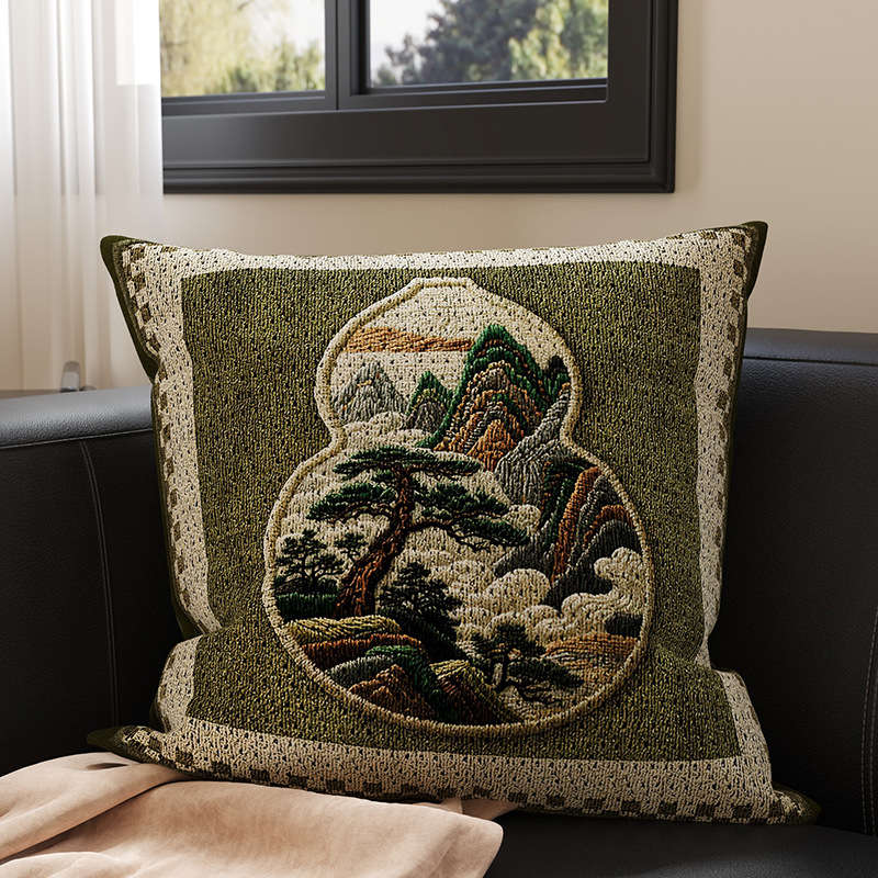 Sofá de estilo medieval almohada retro almohada doméstica cabezal de cama almohada de cama almohada de ventana con núcleo desmontable y lavable