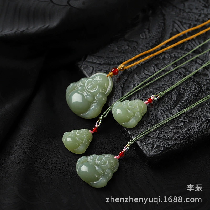 Pendant jade, Buddha, necklace