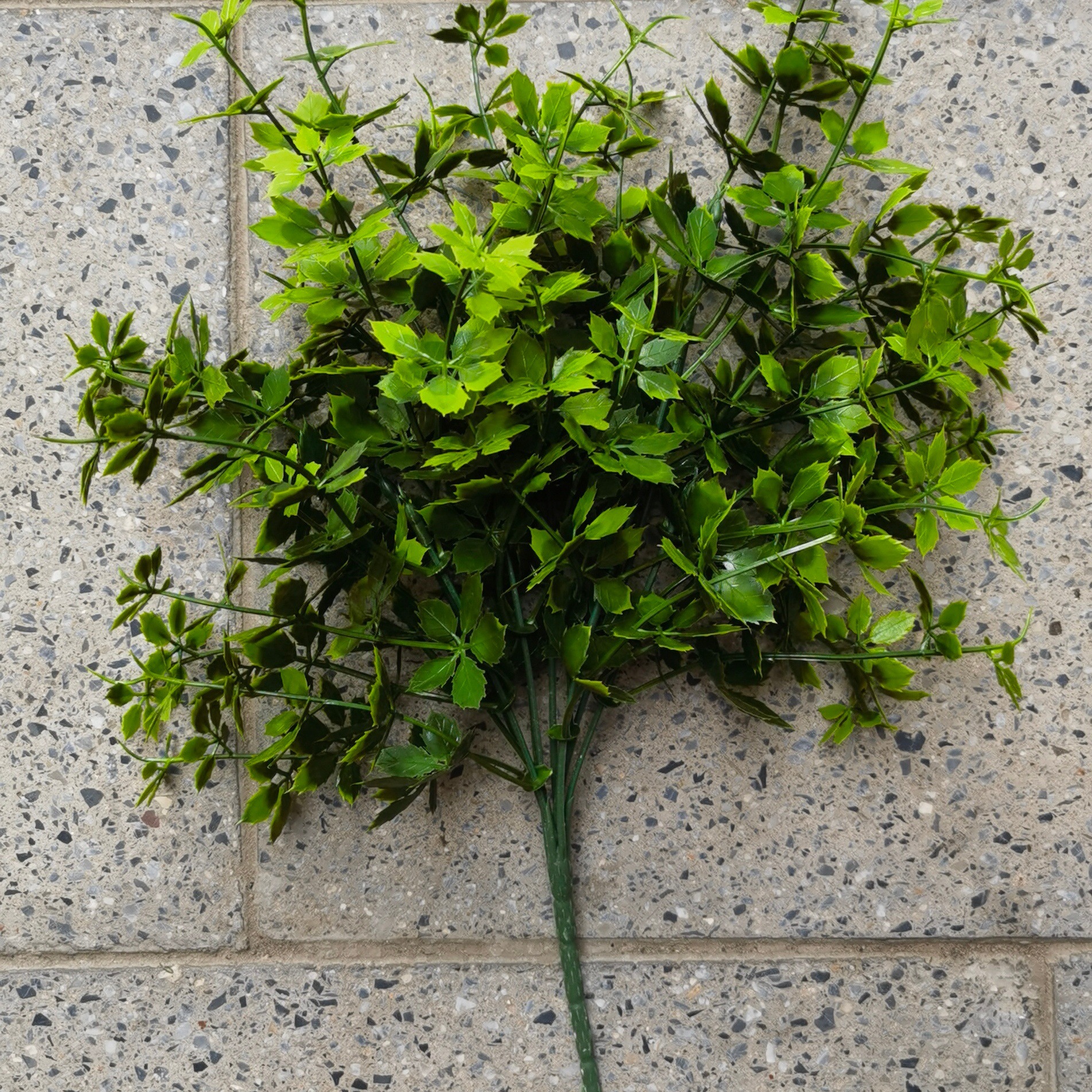 Plantas verdes artificiales pequeñas plantas retardantes de llama B1 SGS certificación de la UE informe retardante de llama simulación de plantas artificiales de haz