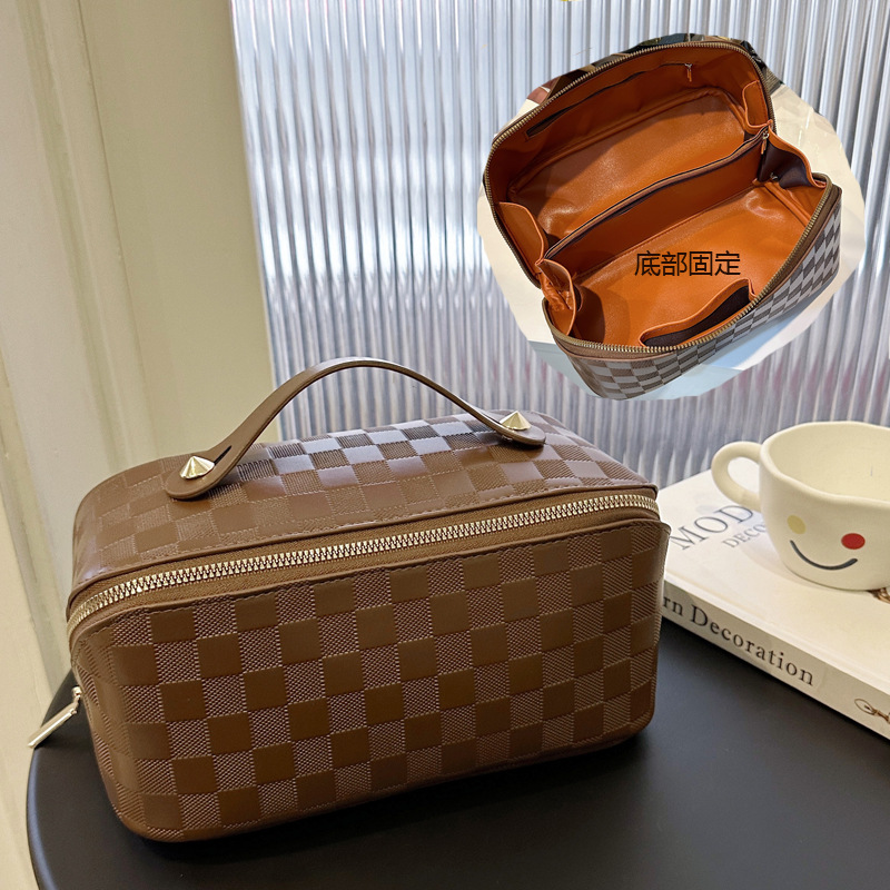 Estilo coreano órgano pu almohada bolsa de cosméticos portátil de almacenamiento de cosméticos bolsa de viaje de gran capacidad bolsa de almacenamiento bolsa de lavado