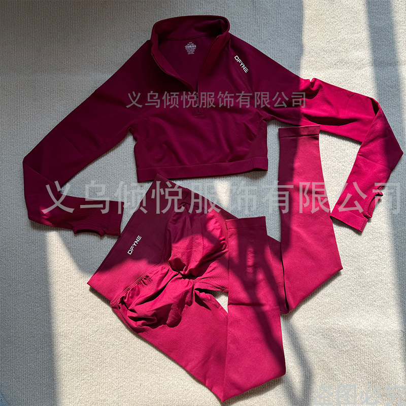 DFYNE nuevo invierno Navidad serie de color berry completo pantalones cortos pantalones largos cuello cuadrado cuello v manga corta mujer image 21