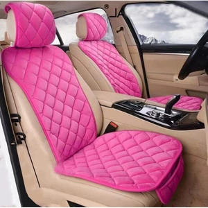 Car seat cushion for winter warmth, slim waist design, single seat rear + backrest, universal plush seat pad for winter, available for wholesale