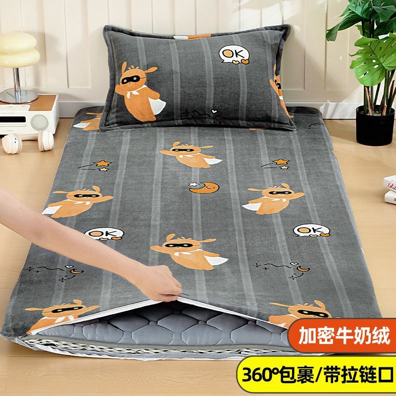 Leche de veludo dormitorio estudiante colchón de coral 90x190 colchón de invierno