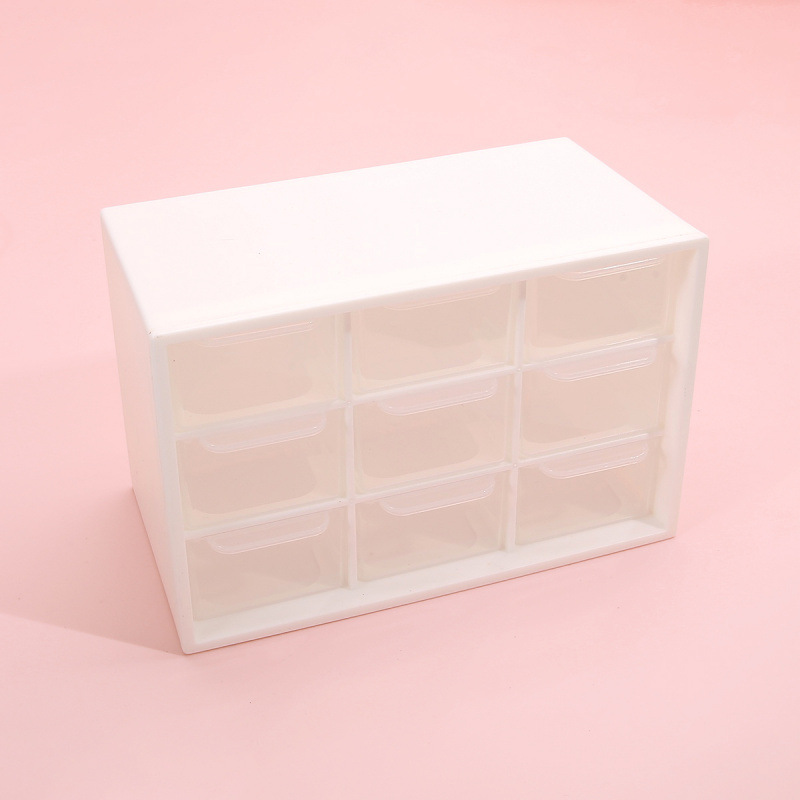 핫한 매장#아크릴 서랍형| 9각형 그리드 보관함 18*9.8*12cm 깨끗한 흰색 1개/팩