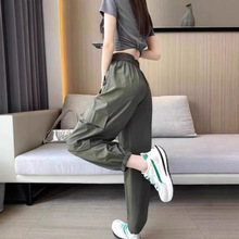 小个子高腰显瘦休闲运动哈伦裤子运动风潮流长裤工装裤女夏季薄款