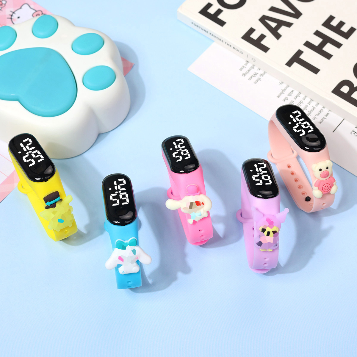 New Doll Creative Gift Cartoon LED Electronic Watch Simple Cute Waterproof Children's Student Electronic Watch for Girls
