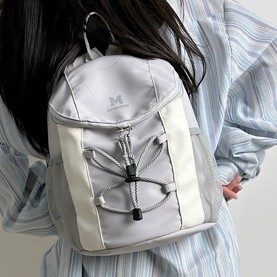 Small design belt, ultra light universal backpack to go out, drawstring, simple and elegant design