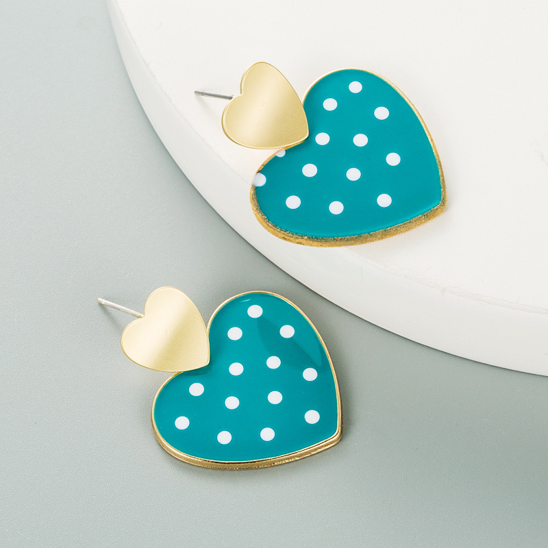 Fashion Multi-layer Alloy Heart-shape Earrings Wholesale display picture 7