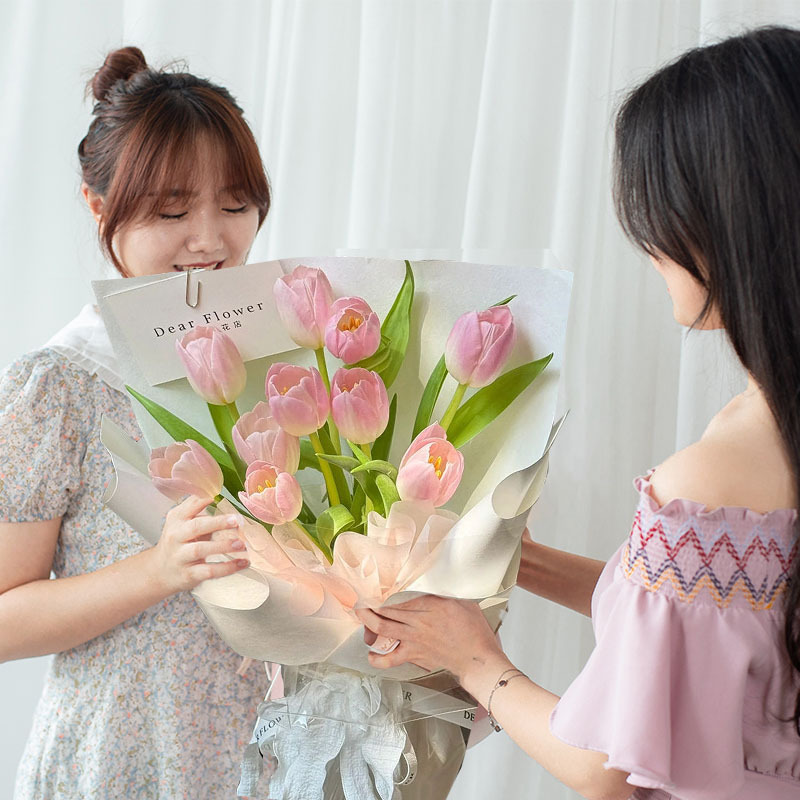 【운명의 여신】핑크 튤립 10개