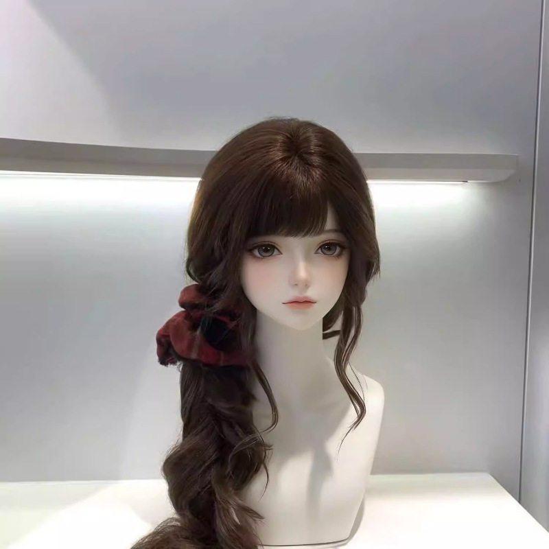 Millennium Trendy Wavy Brown Wig with Full Head Cap for Daily Wear