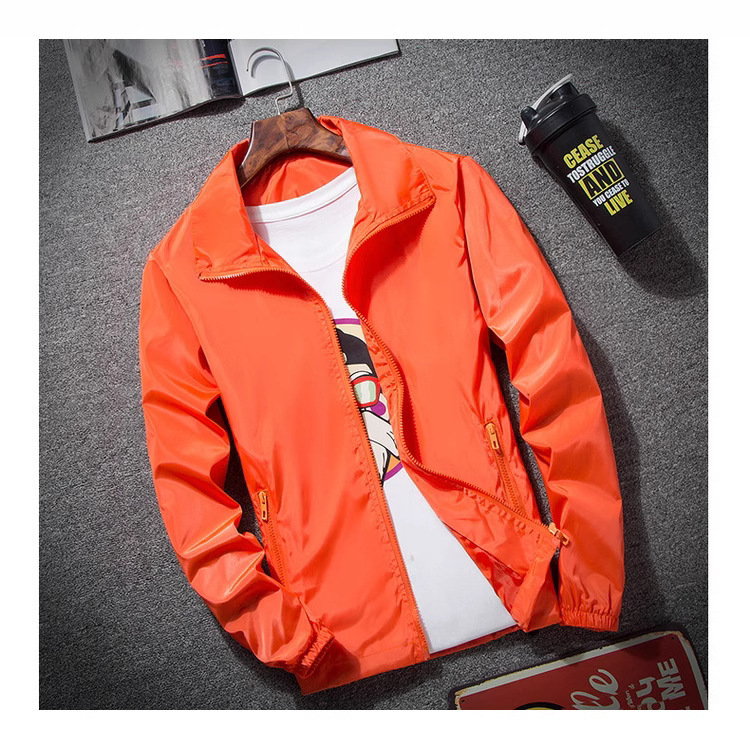 Factory direct supply outdoor windbreaker can be printed logo couple coat men's plus size spring and autumn jacket stand collar flip