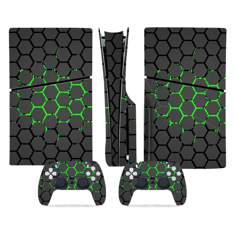 PS5 Delgado etiqueta engomada de cuerpo completo Plaid pegatina película protector de la piel limitada