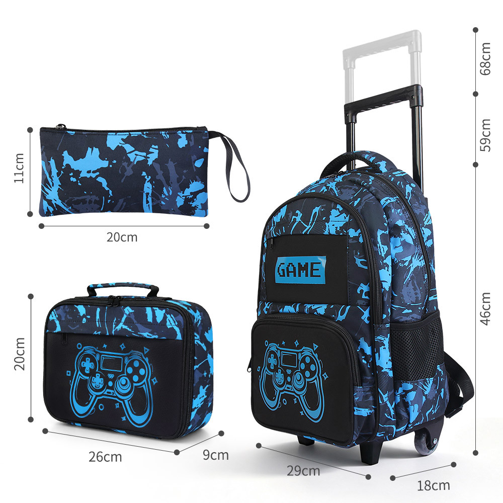 Comercio exterior nuevo camuflaje manejo de la máquina de juegos modelo de moda portátil bolsas de tres piezas de estudiantes de primaria y secundaria