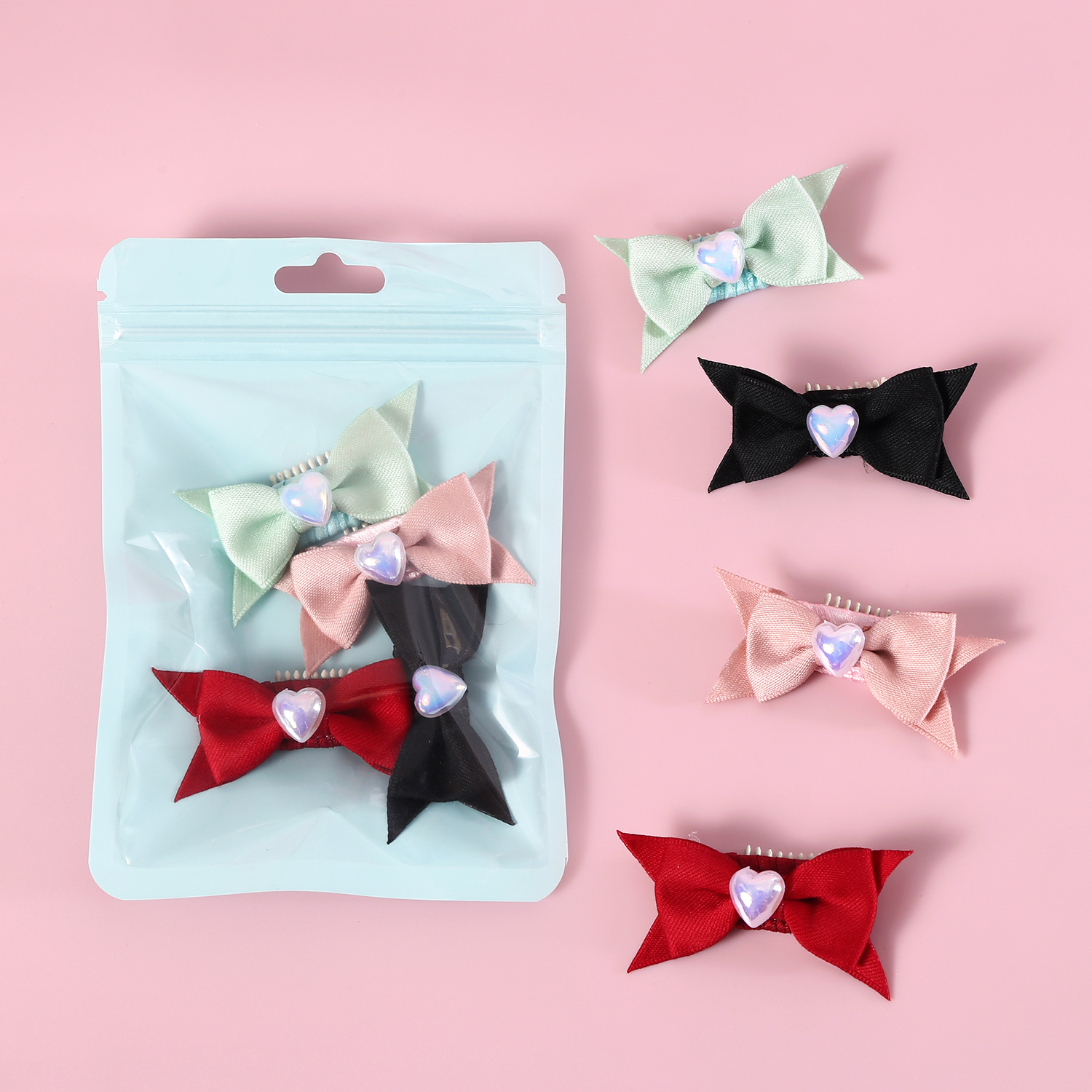 Pet love perla bowknot horquilla color caramelo princesa títere gato perro de pelo largo accesorios para el cabello tocado traje BB