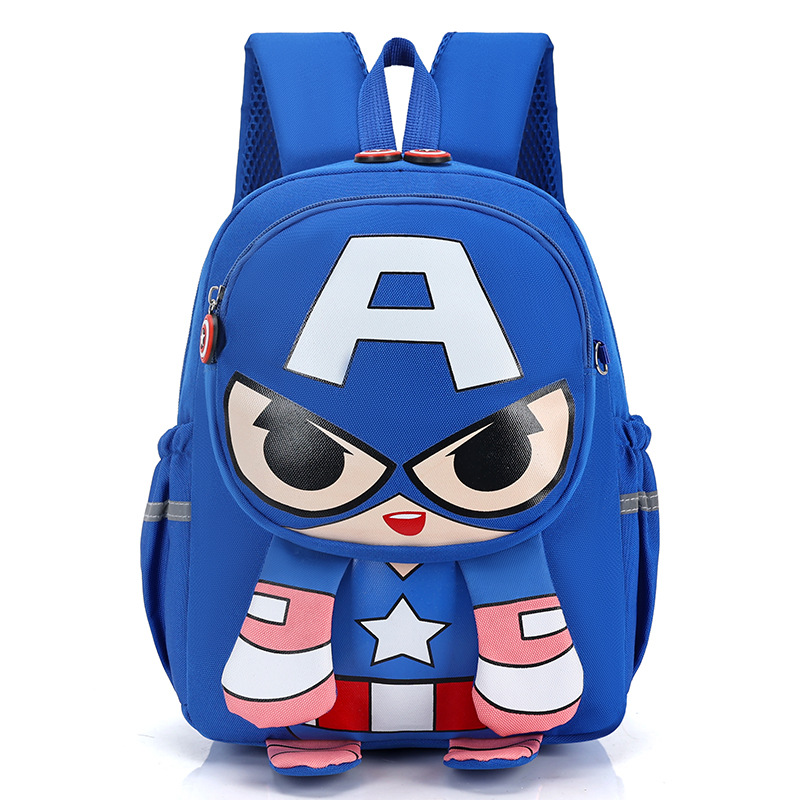 Mochila escolar para niños, guardería, bebé, dibujos animados de araña 3D, 3-5-64, mochila de clase pequeña, mochila para niño de clase media