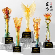 创意奖杯水晶琉璃儿童才艺书法舞蹈团队比赛优秀员工年庆颁奖奖杯