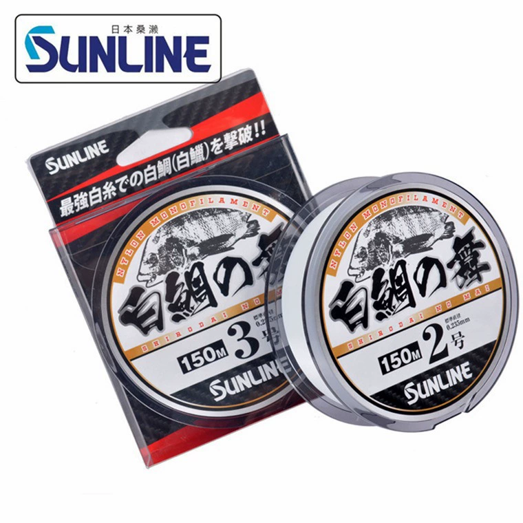 Япония Sunline Sangase Shizi Fishing Line Морская рыбалка Основная линия Белая рыбная линия 150 метров и половина плавающей ватерлинии Белый морской лещ Танец