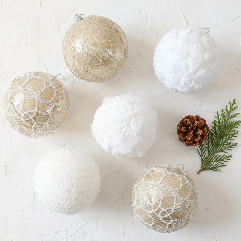 Nuevo árbol de Navidad de 10CM bola de decoración de bolas de Navidad colgantes de espuma pilares decoraciones de Navidad colgantes de bolas