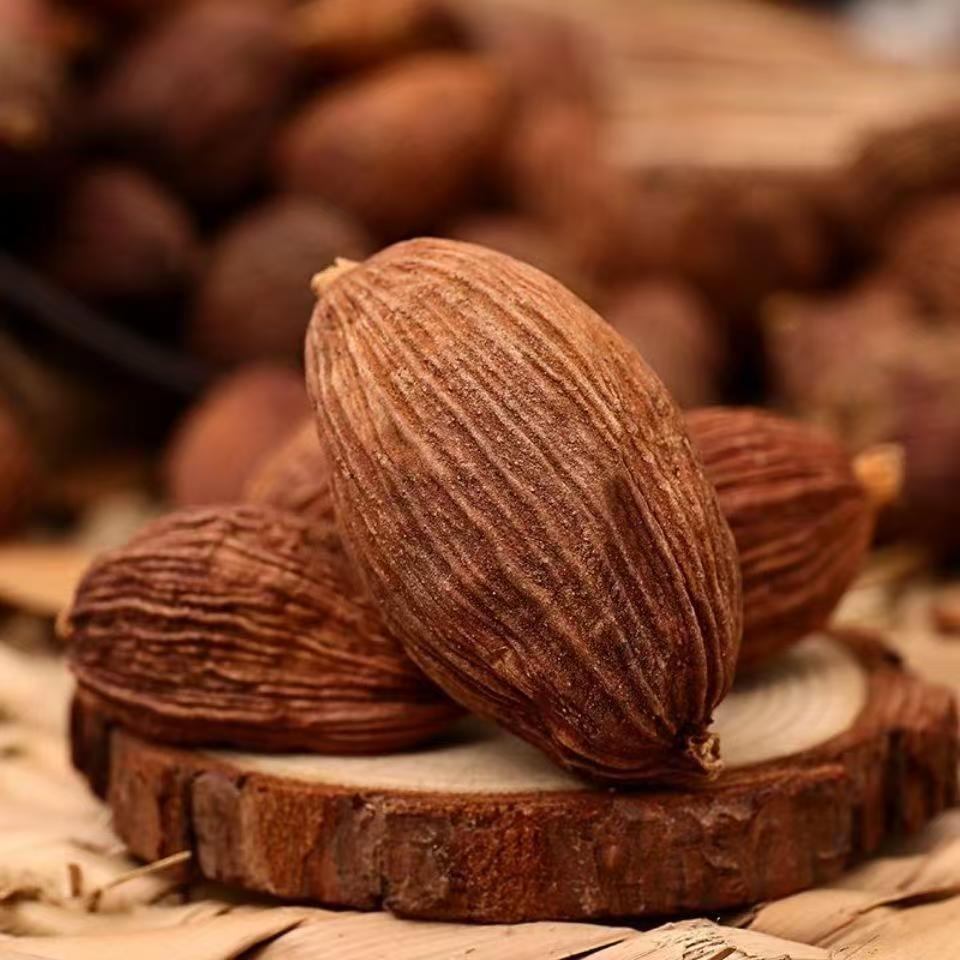 Cao Guo Tsaoko Fruit 100g Bottle Dried Chinese Herbal Spice for Cooking and Decoction quality and texture