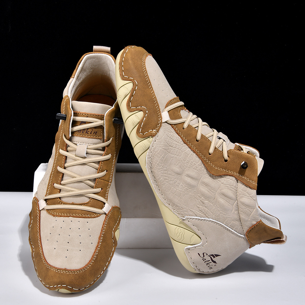 Herren Mid-top Martin Boots Mit Weiter Passform Für Freizeit_voghion.com