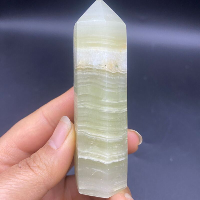 天然阿富汗玉柱子小摆件水晶雕刻件桌面摆件手工雕刻件装饰 买一送一 图 4