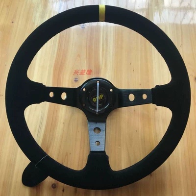 Steering Wheel Base — Other Car Modifications - 20-small-matte-yellow-line-14-inch