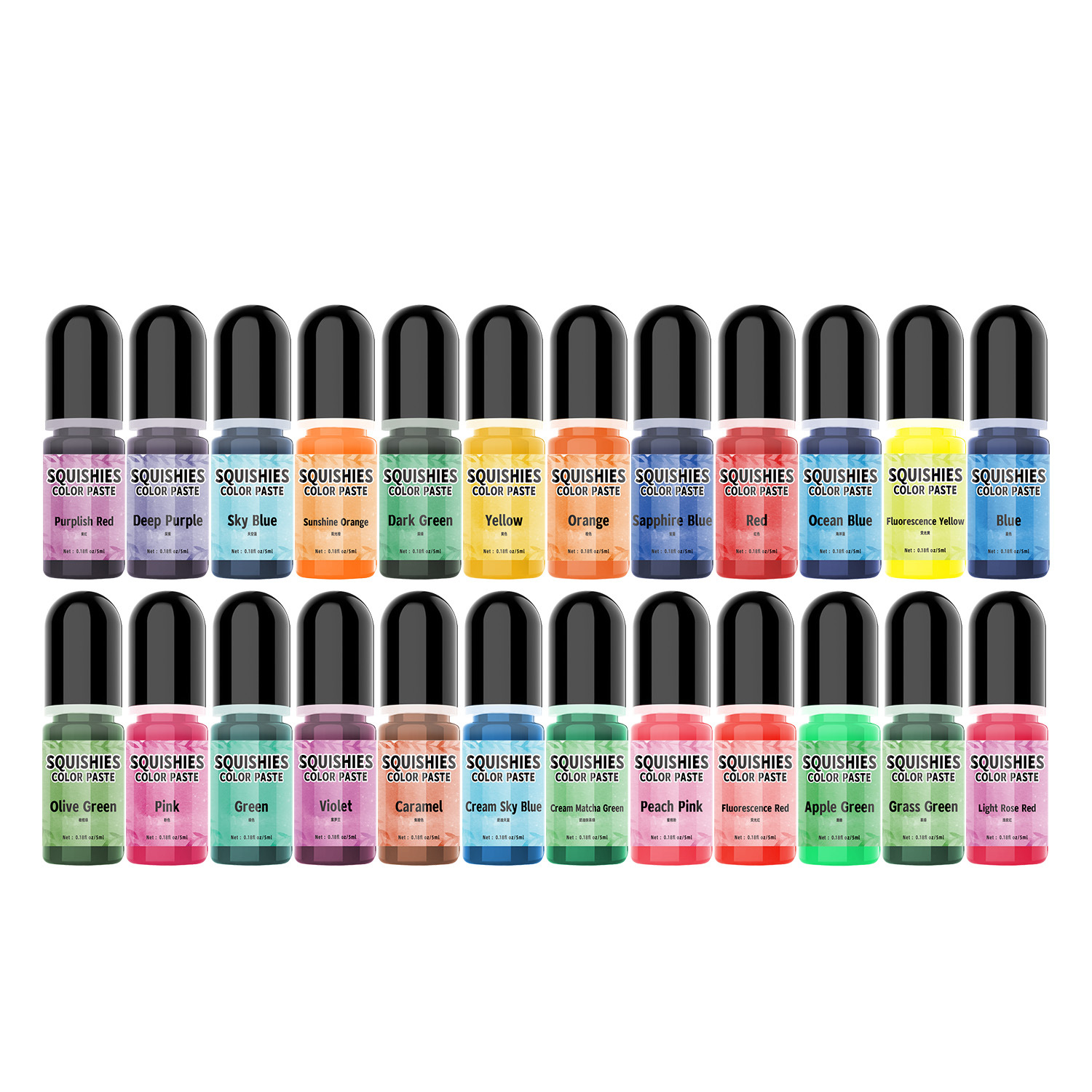 24색 실리콘 컬러 에센스(opp백, 세트로 24개 필요), 5ml/병