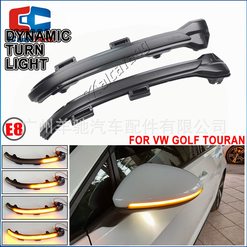 Aplicable a Volkswagen Golf VW Golf7 7.5 luz de dirección de agua de flujo Tuan espejo retrovisor LED luz de dirección de automóvil
