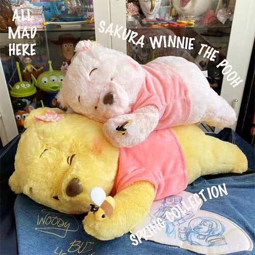 Creative lying style rabbit fur Winnie the Pooh pillow plush toy cute new big bear doll children's doll wholesale